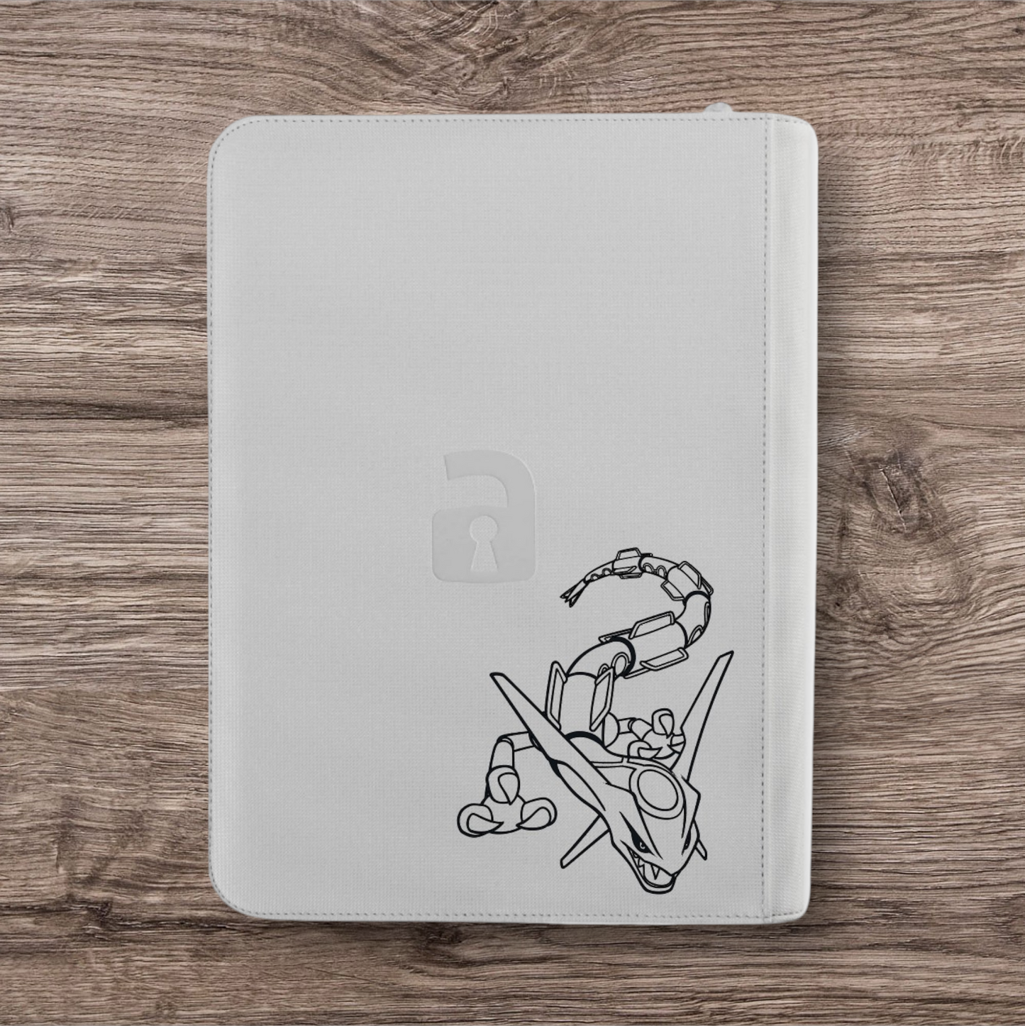 Custom Made Vault X 9 Pocket White Edition Zip Binder / Folder for TCG collection – Umbreon & Rayquaza