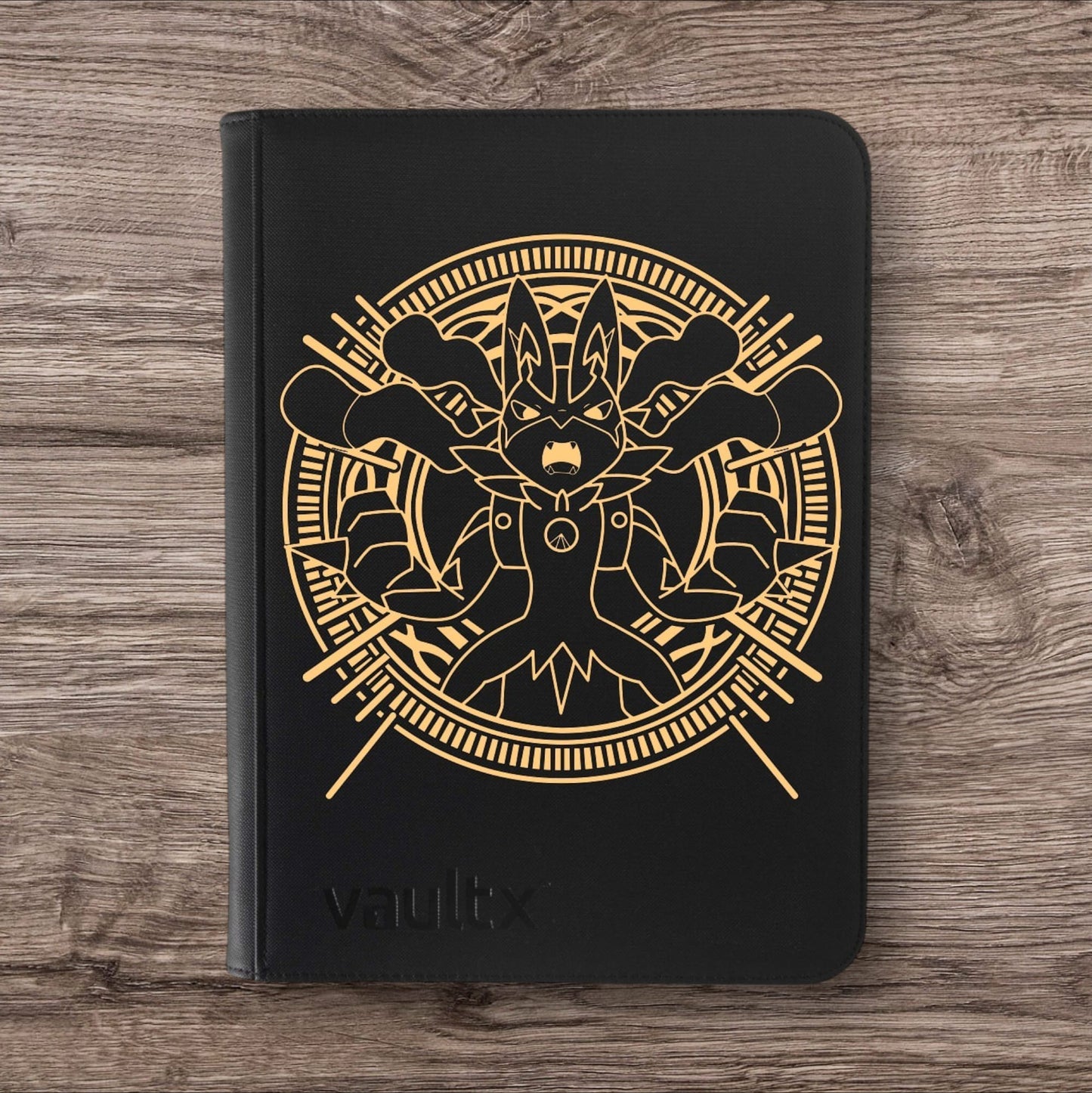 Custom Made Vault X 9 Pocket Black Zip Binder / Folder for TCG collection – Mega Lucario