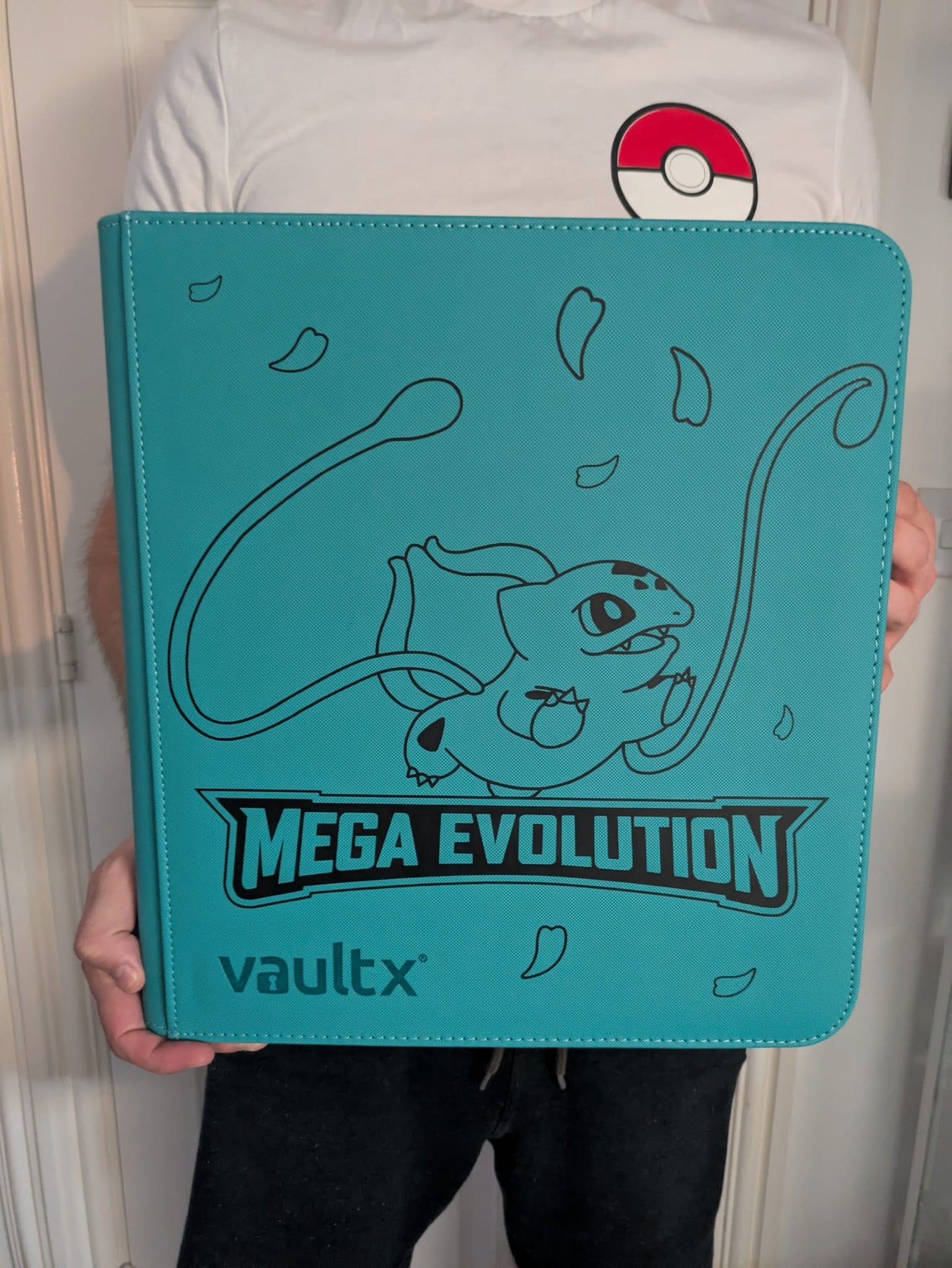 Custom Made Vault X 12 Pocket Ocean Blue Zip Binder / Folder for TCG collection – Mega Evolution Base Bulbasaur Edition