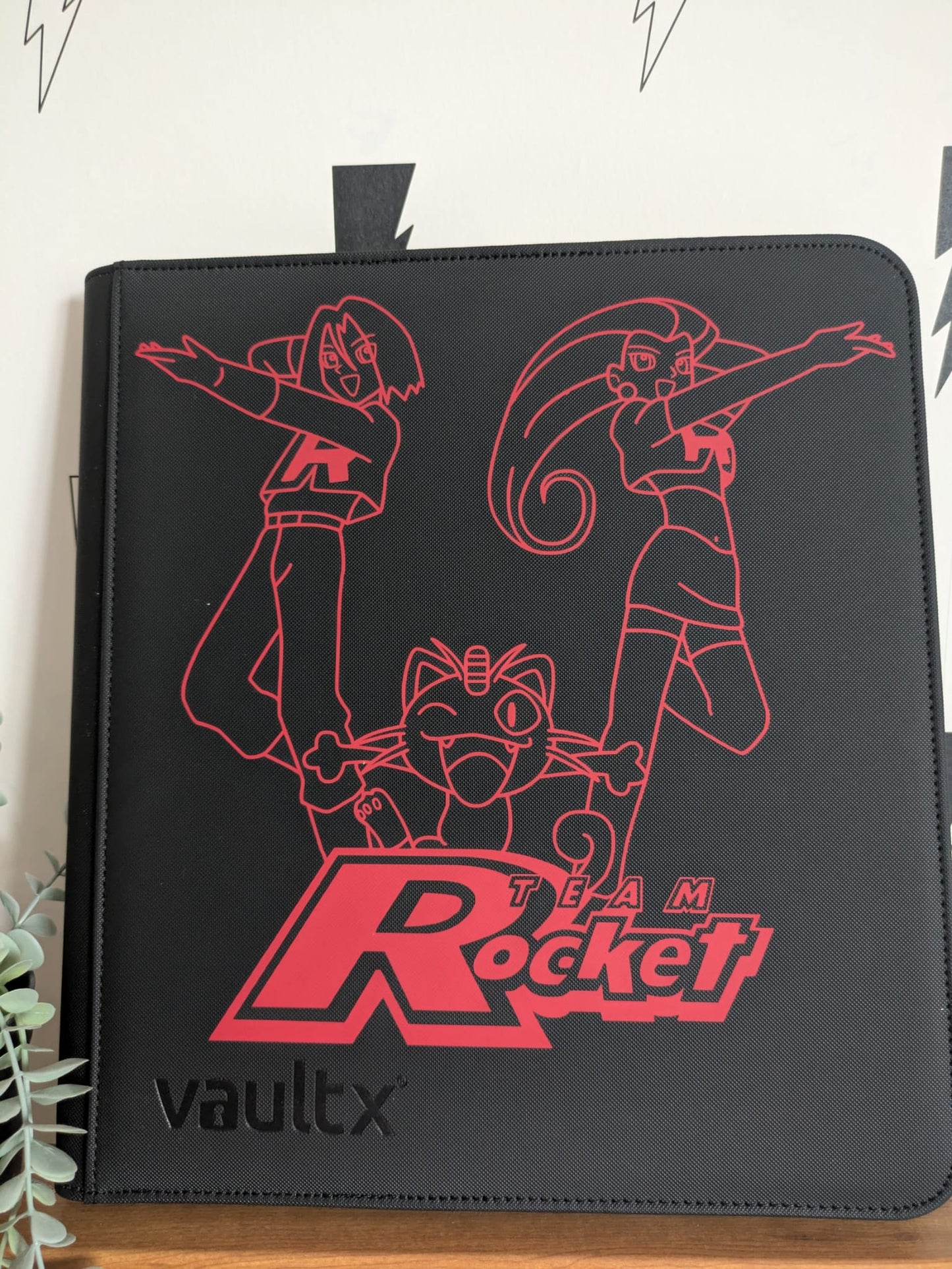 Custom Made Vault X 12 Pocket Black Zip Binder / Folder for TCG collection – Team Rocket