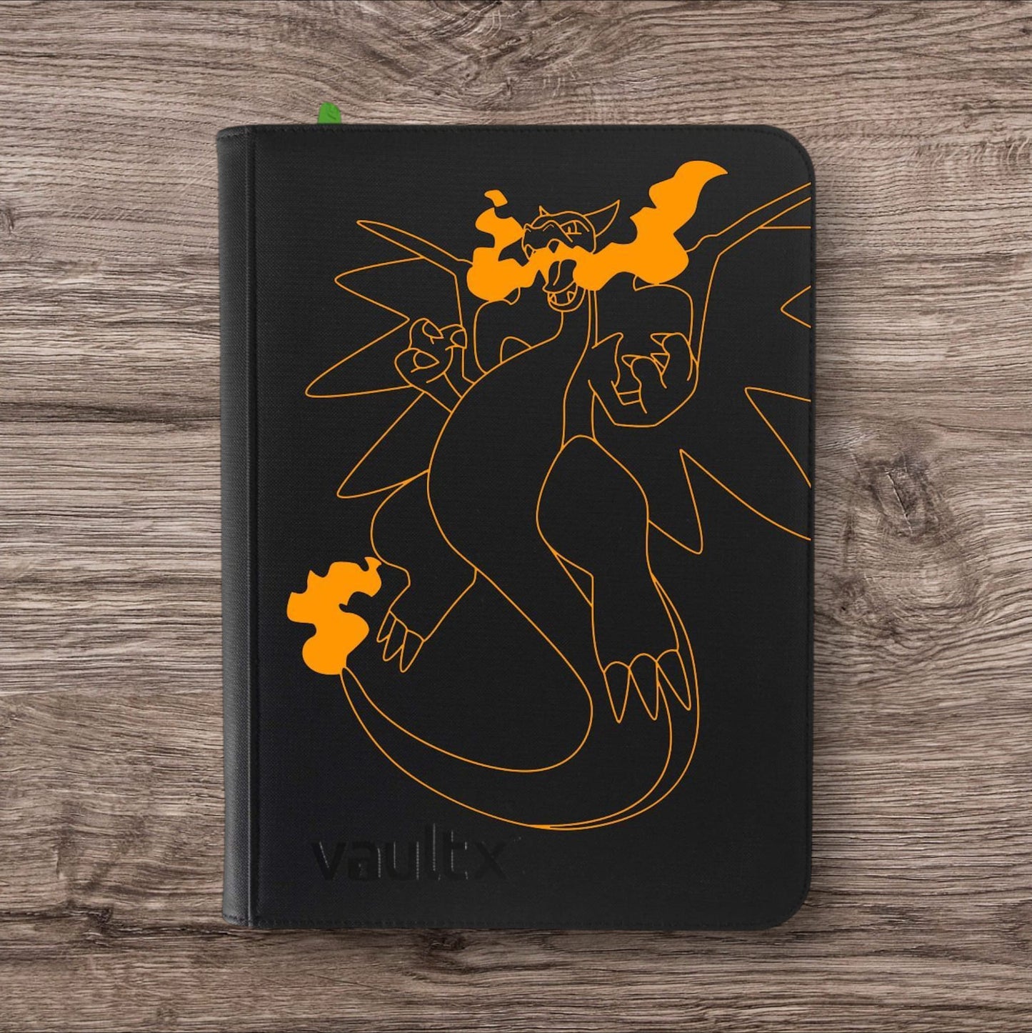 Custom Made Vault X 9 Pocket Black Zip Binder / Folder for TCG collection – Mega Charizard