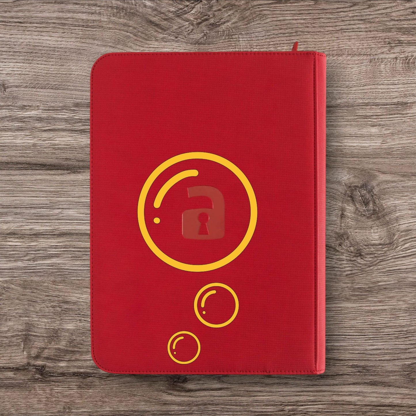 Custom Made Vault X 4 Pocket Red Zip Binder / Folder for TCG collection – Metalic Gold Magikarp