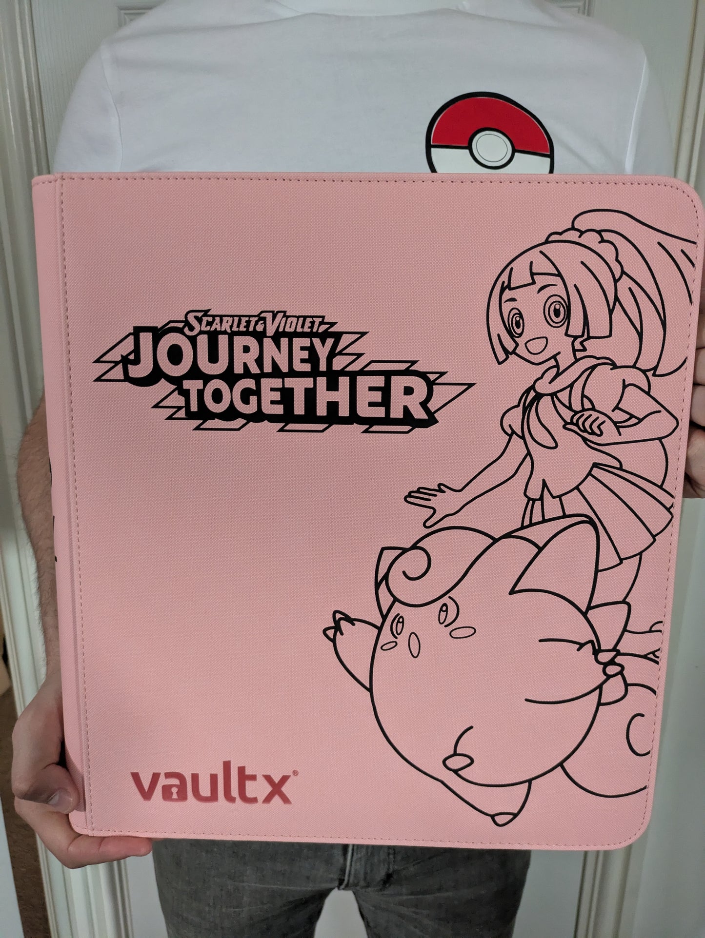 Custom Made Vault X 12 Pocket Pink Zip Binder / Folder for TCG collection – Journey Together Lillie & Clefairy Edition