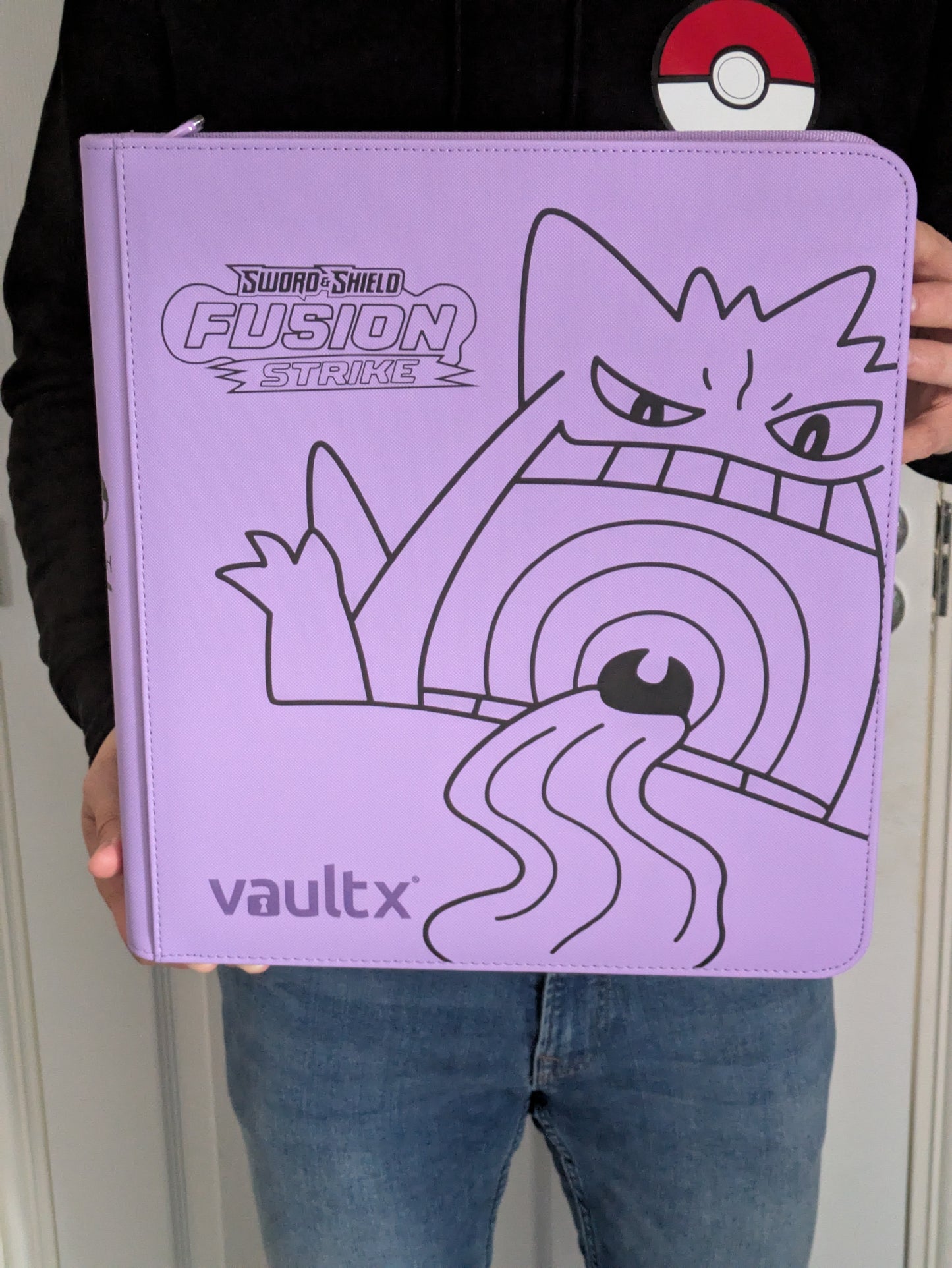 Custom Made Vault X 12 Pocket Purple Zip Binder / Folder for TCG collection– Fusion Strike Gengar Edition