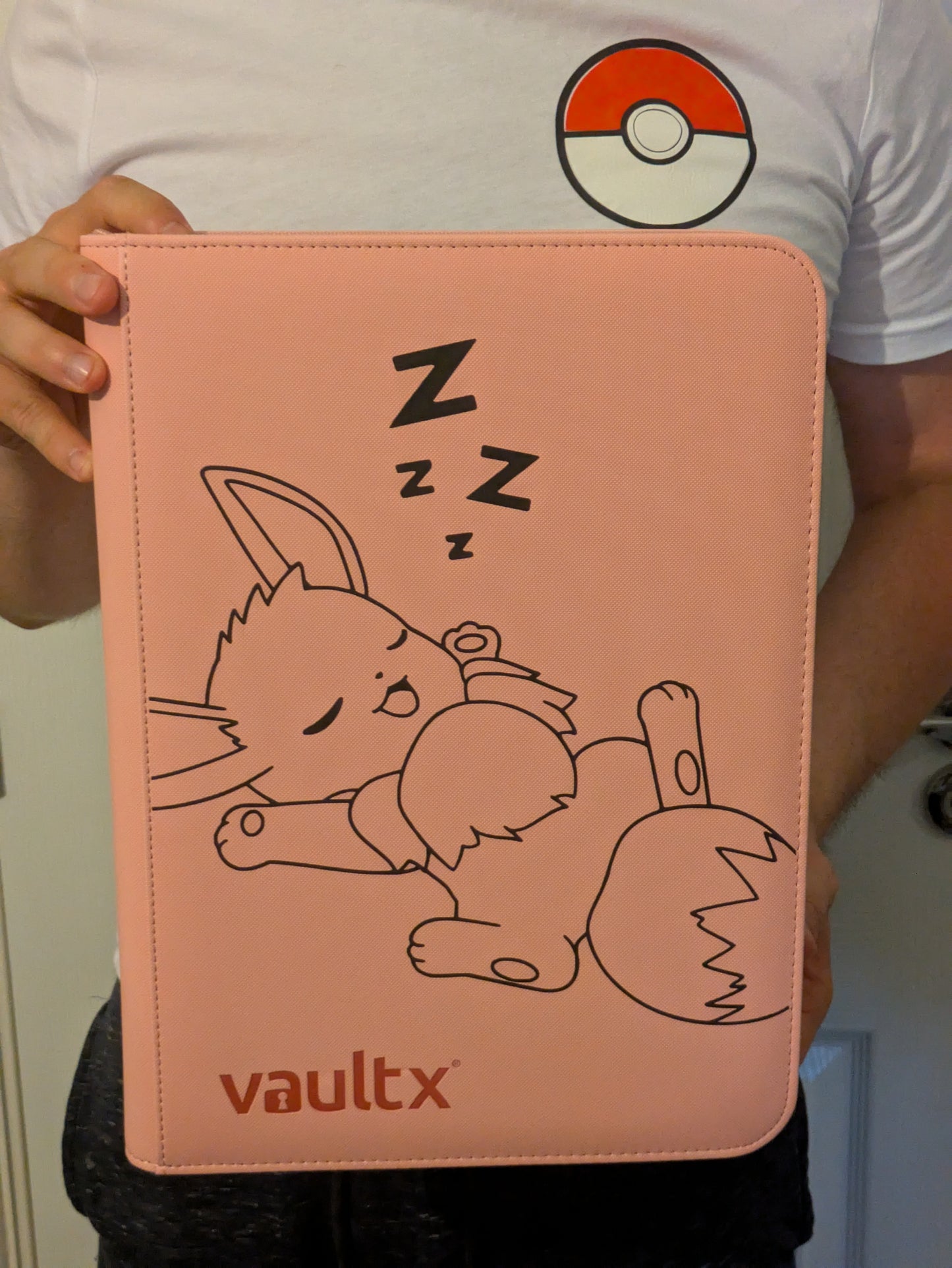 Custom Made Vault X 9 Pocket Pink Zip Binder / Folder for TCG collection – Sleeping Eevee