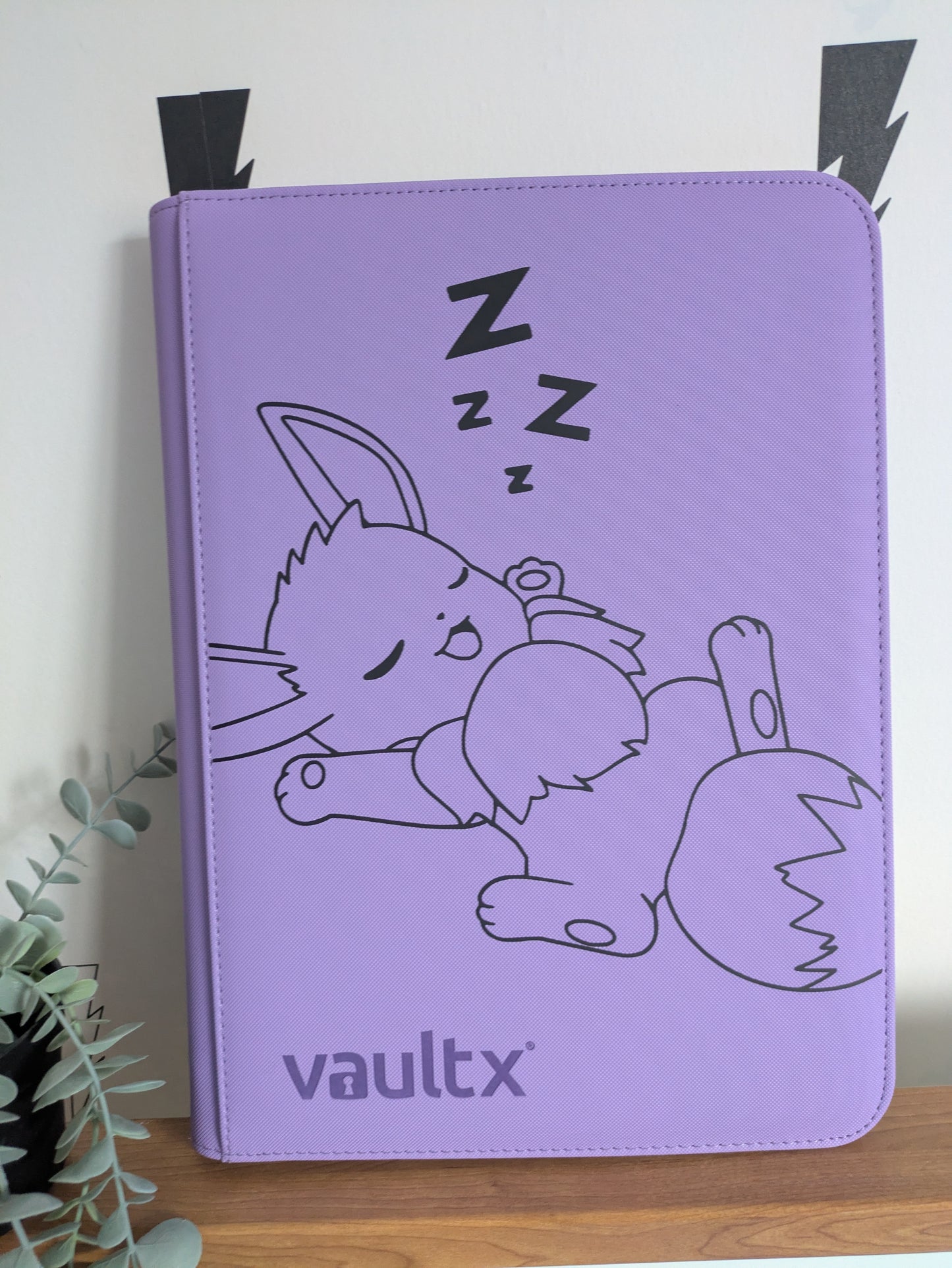 Custom Made Vault X 9 Pocket Purple Zip Binder / Folder for TCG collection – Sleeping Eevee