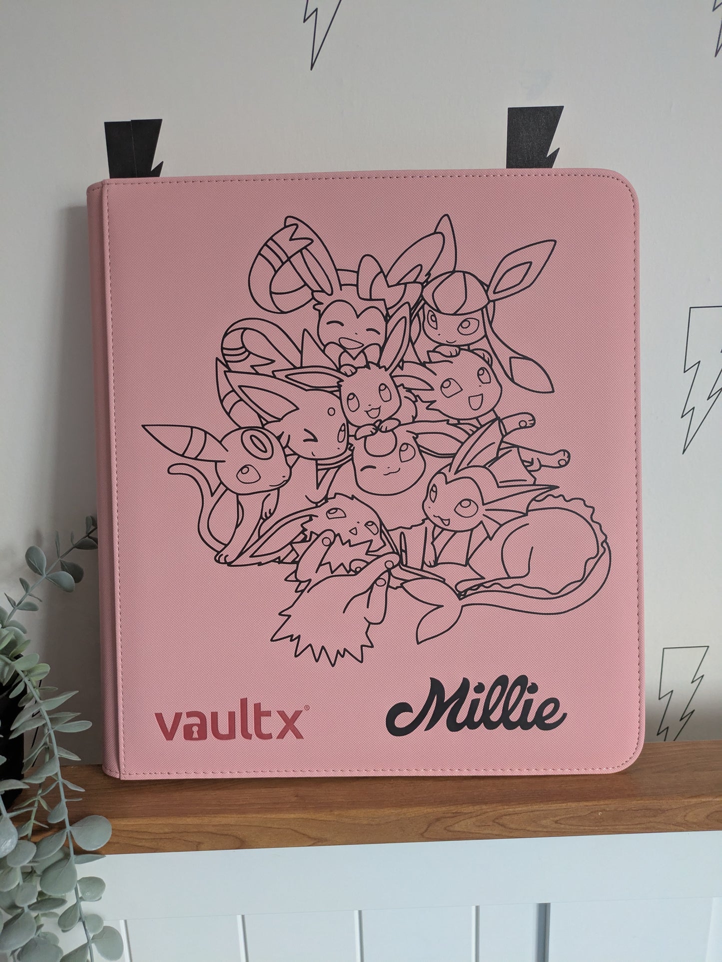 Custom Made Vault X 12 Pocket Pink Zip Binder / Folder for TCG collection – Eeveelutions