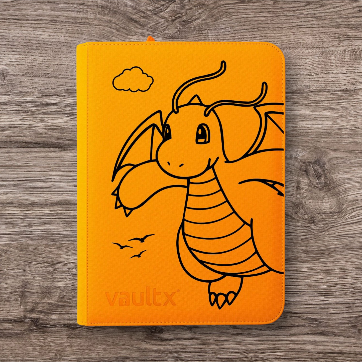 Custom Made Vault X 9 Pocket Neon Orange Zip Binder / Folder for TCG collection – Dragonite