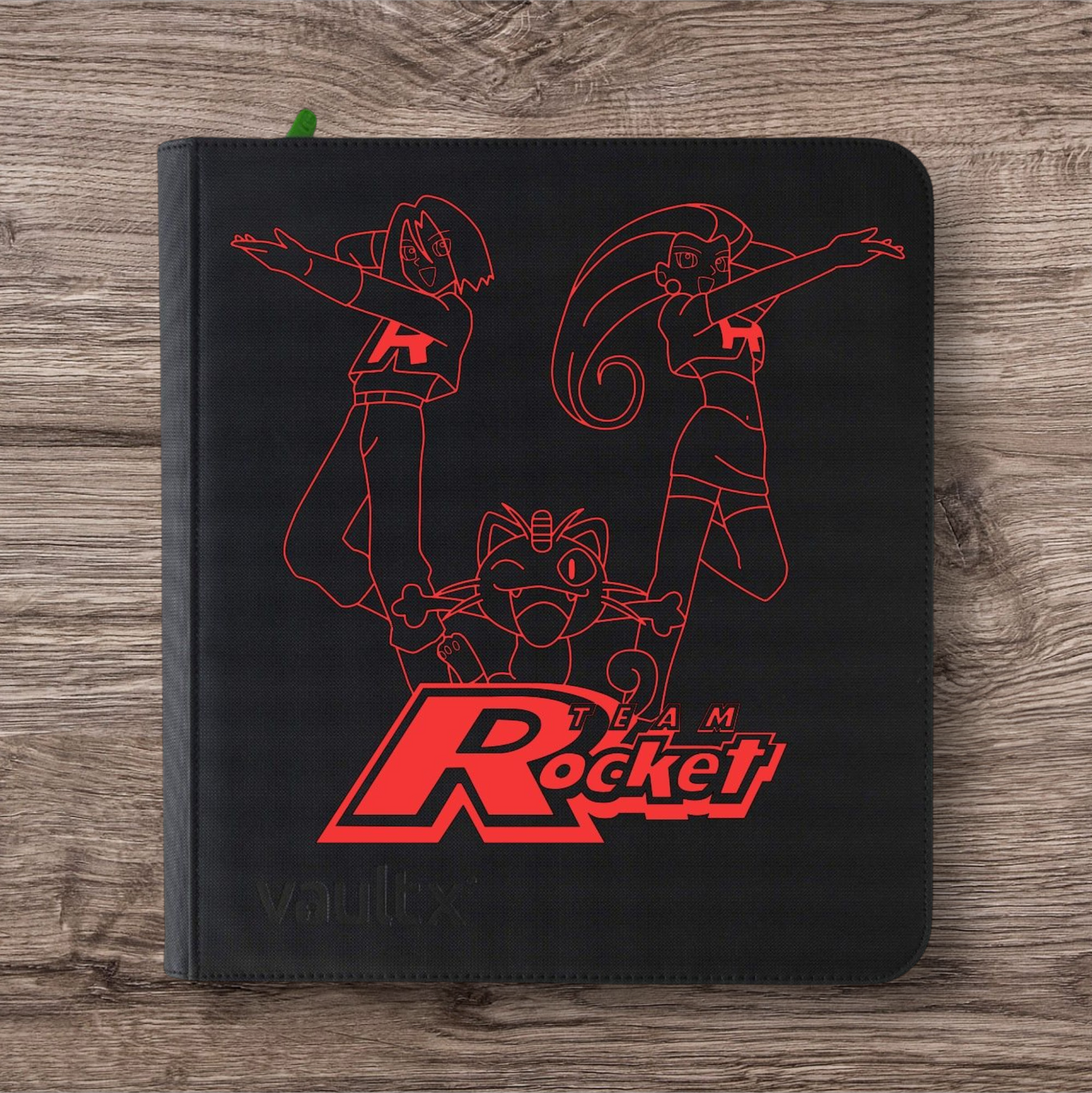 Custom Made Vault X 12 Pocket Black Zip Binder / Folder for TCG collection – Team Rocket