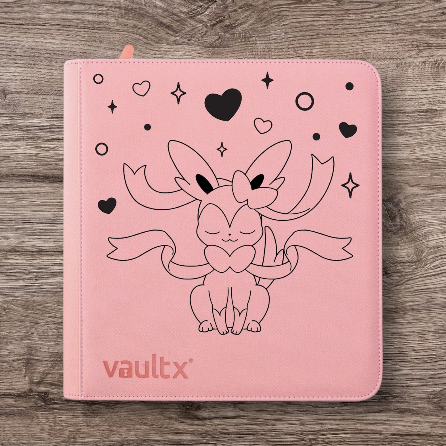Custom Made Vault X 12 Pocket Pink Zip Binder / Folder for TCG collection – Sylveon
