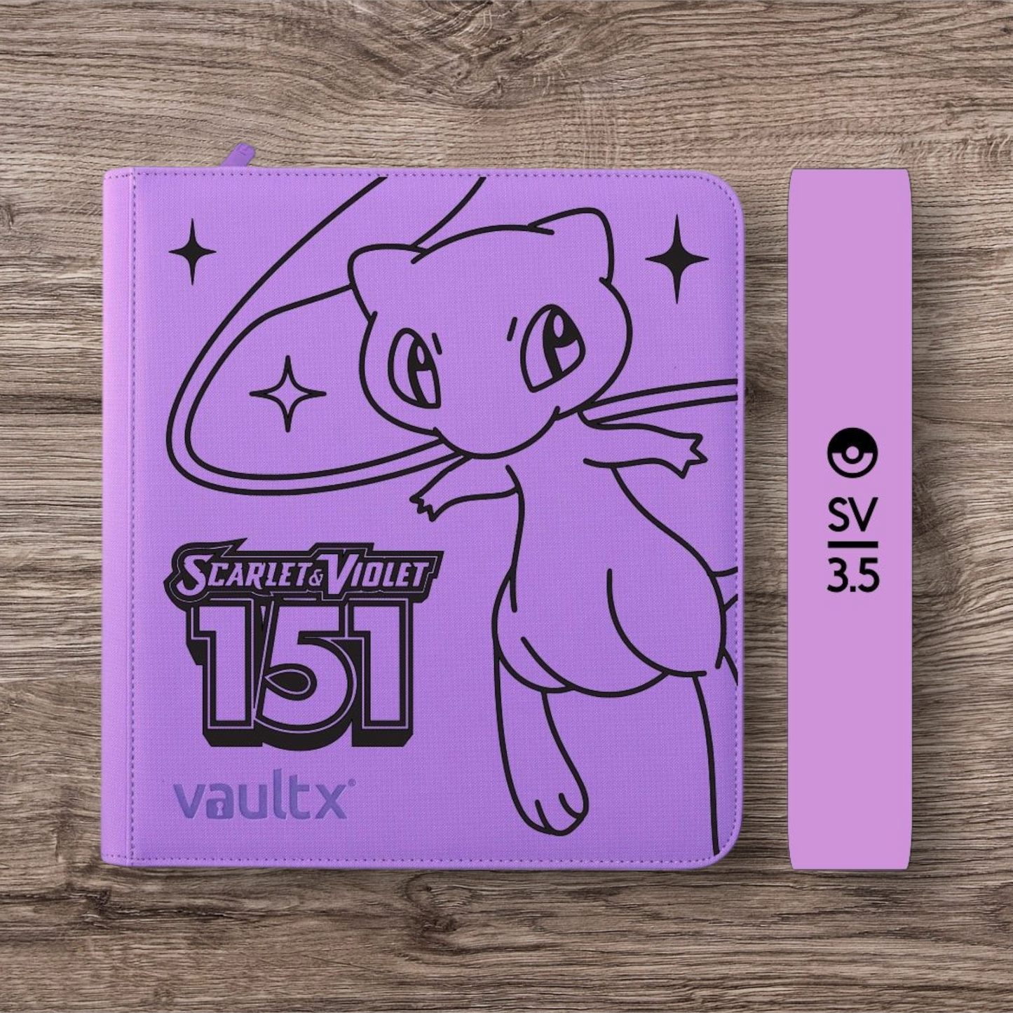 Custom Made Vault X 12 Pocket Purple Zip Binder / Folder for TCG collection – 151 Mew Edition