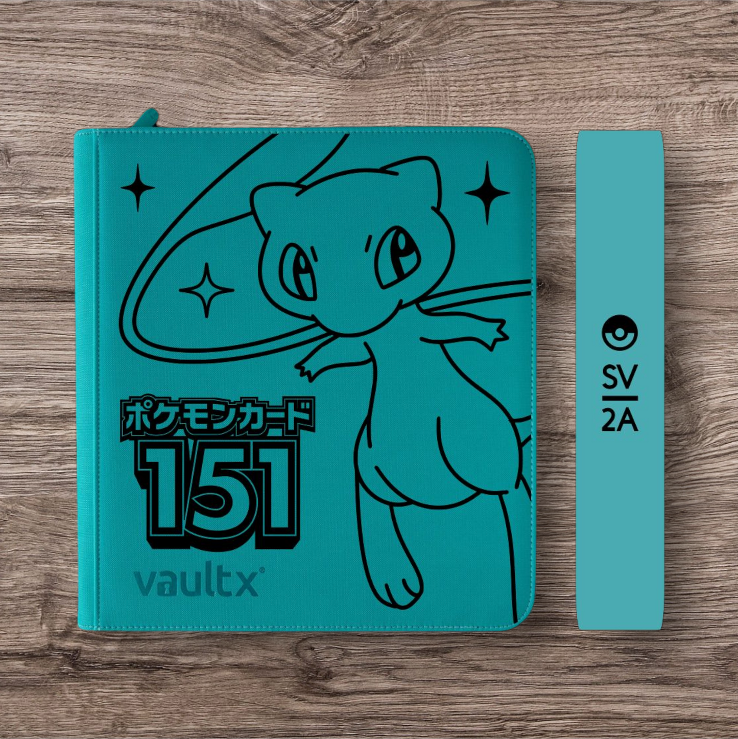 Custom Made Vault X 12 Pocket Ocean Blue Zip Binder / Folder for TCG collection – Japanese 151 Mew Edition