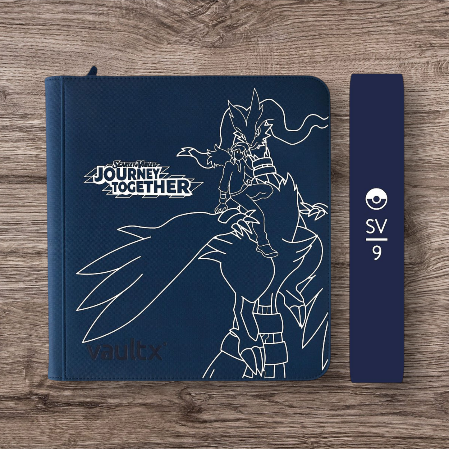 Custom Made Vault X 12 Pocket Blue Zip Binder / Folder for TCG collection – Journey Together N and Reshiram Edition