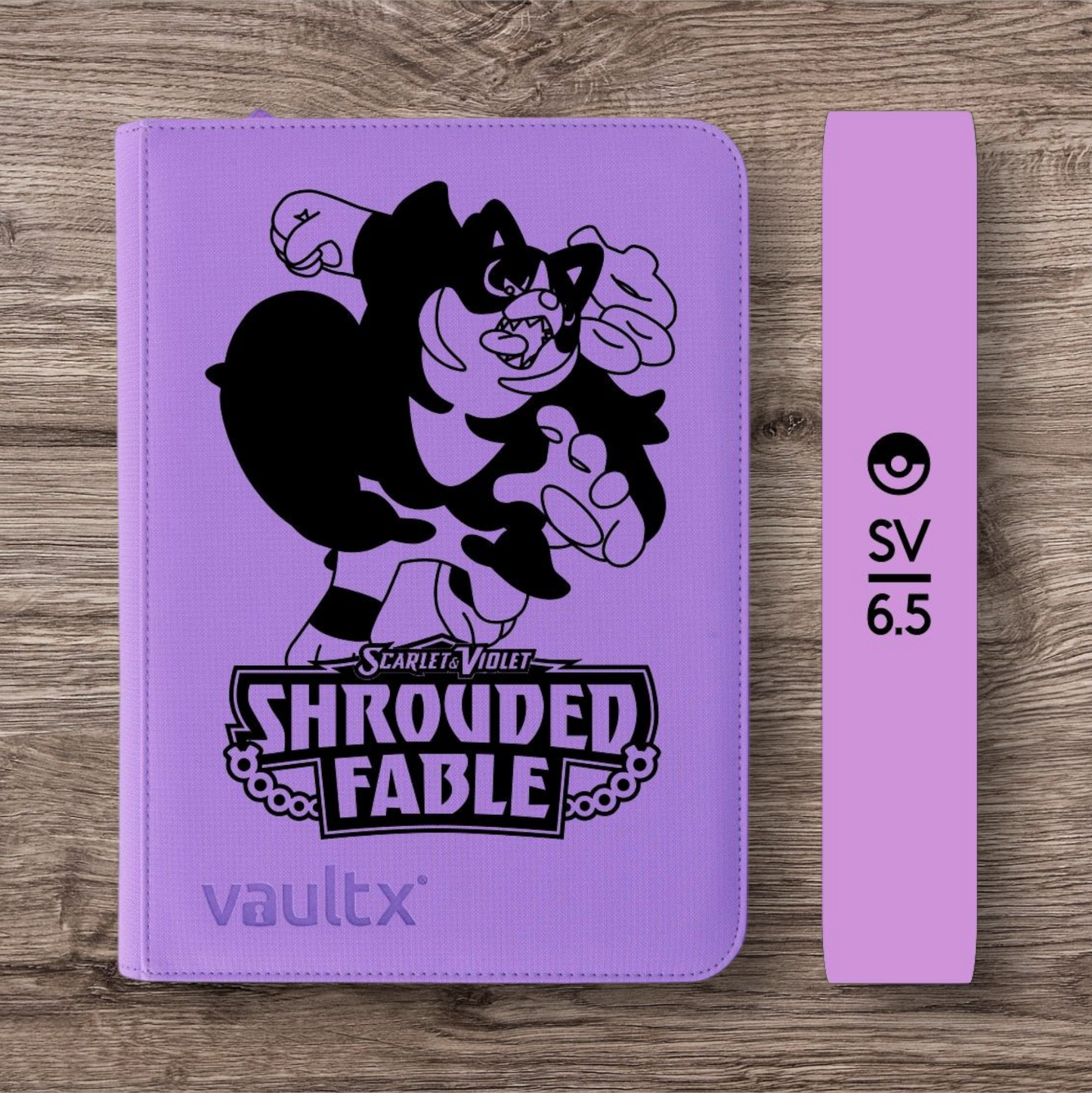 Custom Made Vault X 9 Pocket Purple Zip Binder / Folder for TCG collection – Shrouded Fable Okidogi Edition