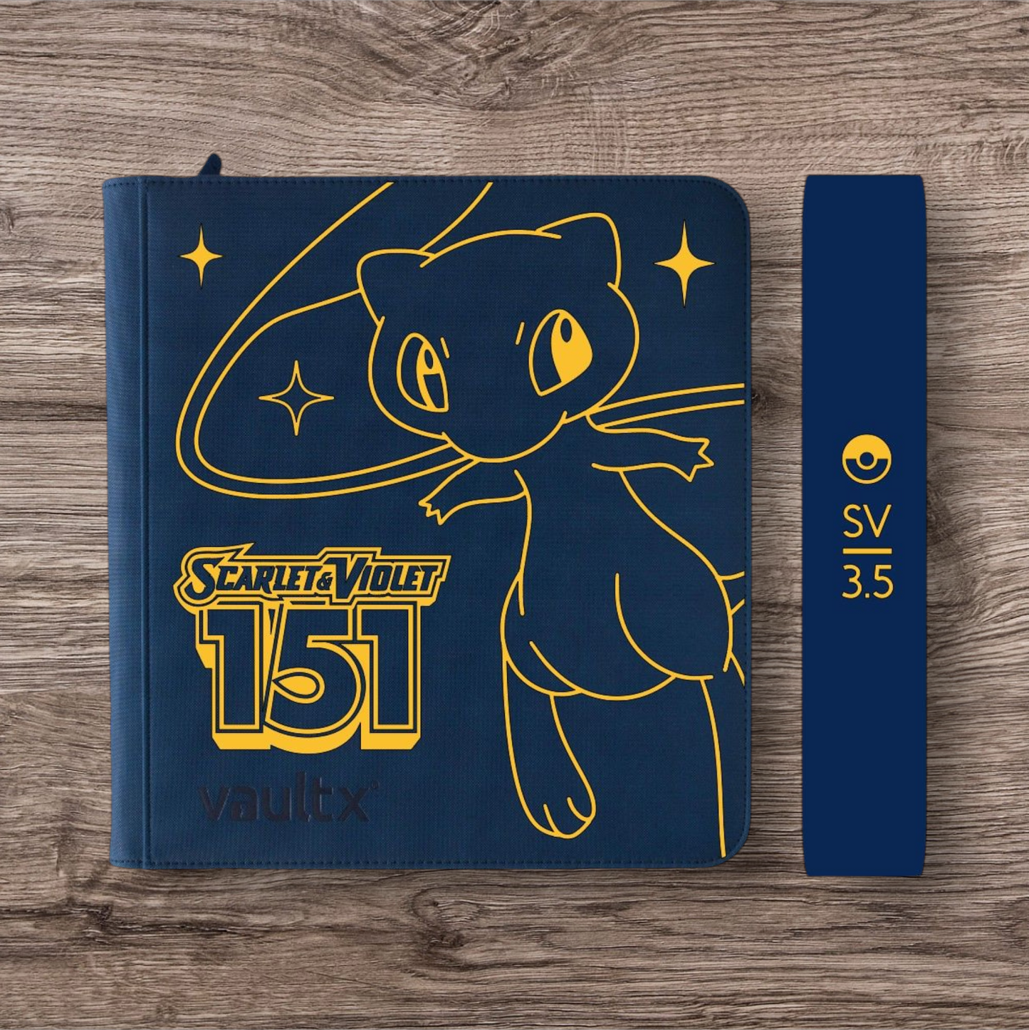 Custom Made Vault X 12 Pocket Blue Zip Binder / Folder for TCG collection – 151 Gold Edition