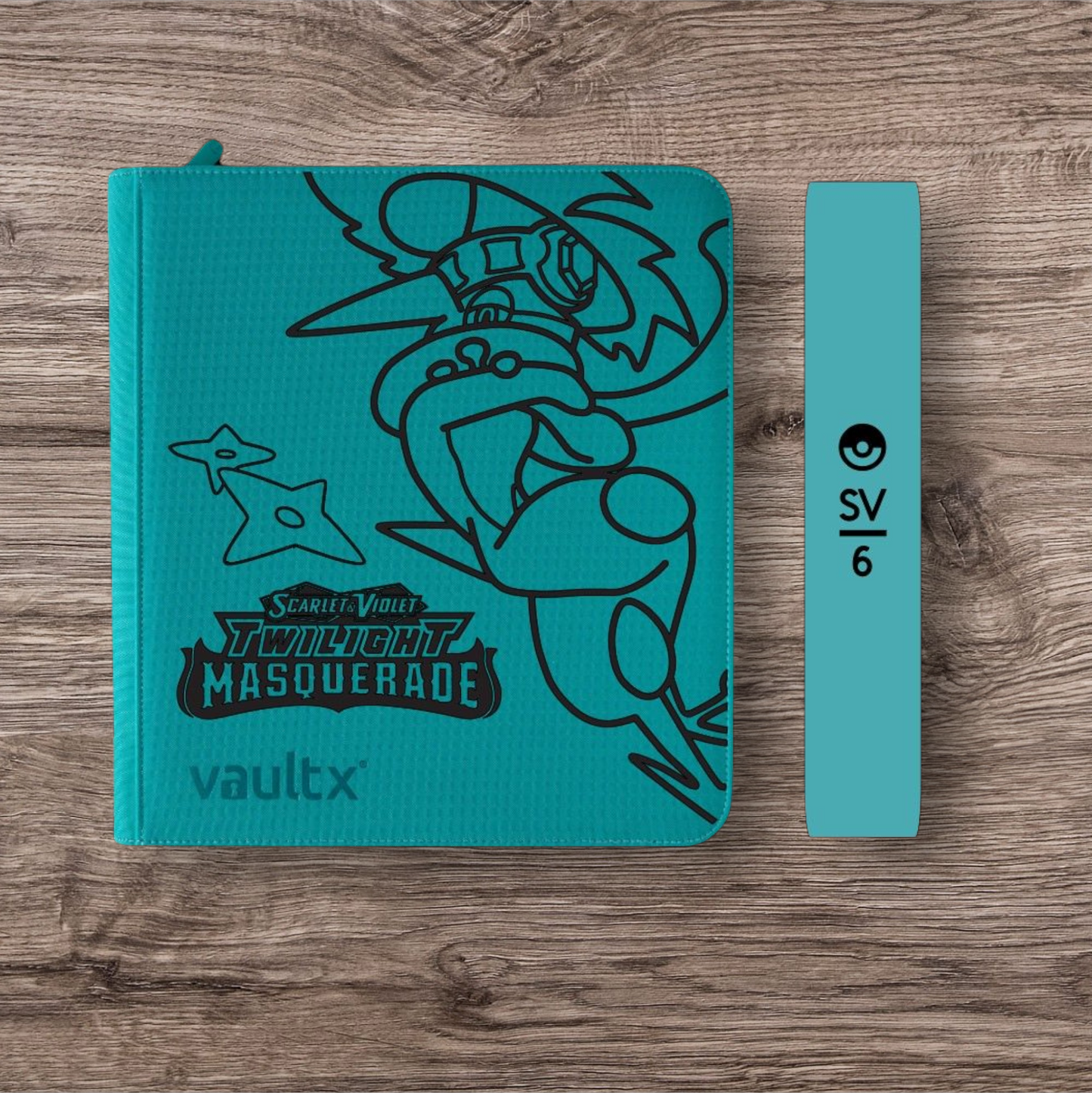 Custom Made Vault X 12 Pocket Oceon Blue Zip Binder / Folder for TCG collection – Twilight Masqurade Greninja Edition