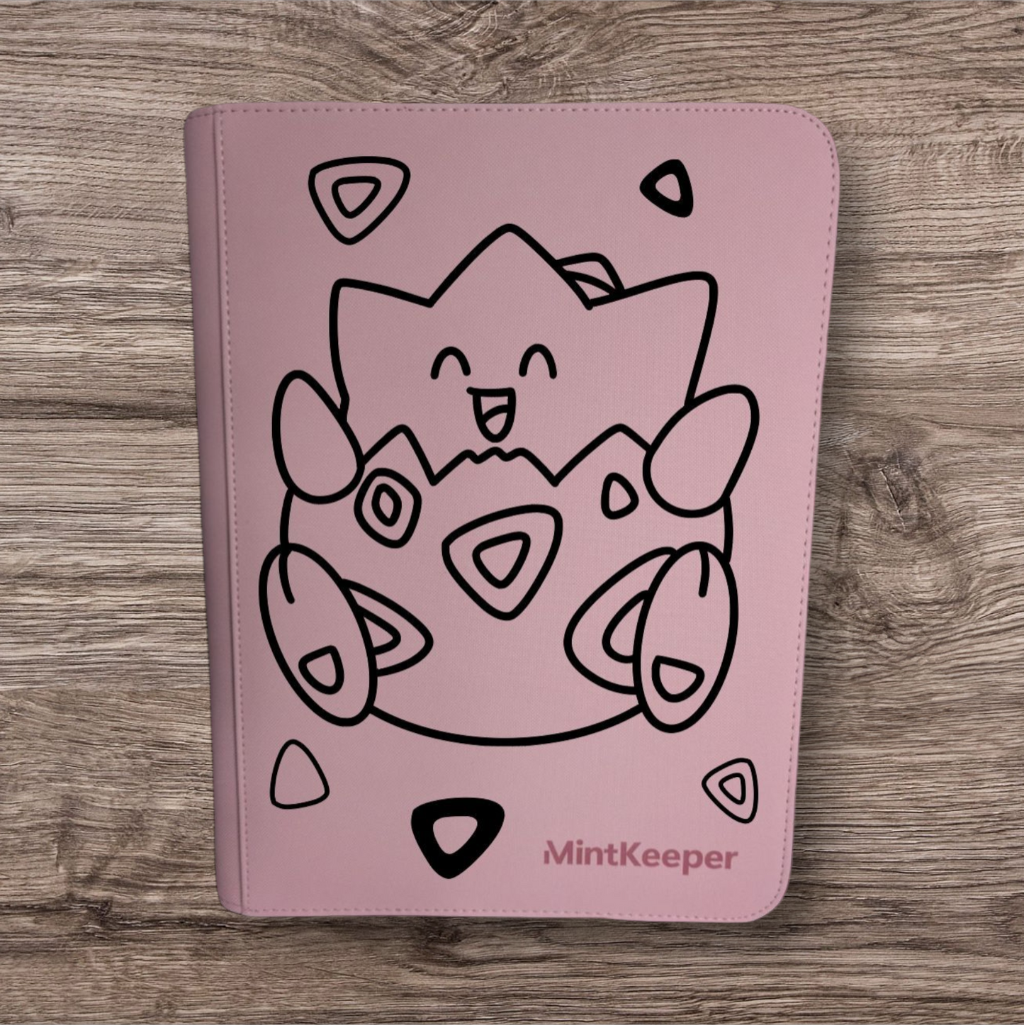 Custom Made Mint Keeper 9 Pocket Pink Zip Binder / Folder for TCG collection – Togepi