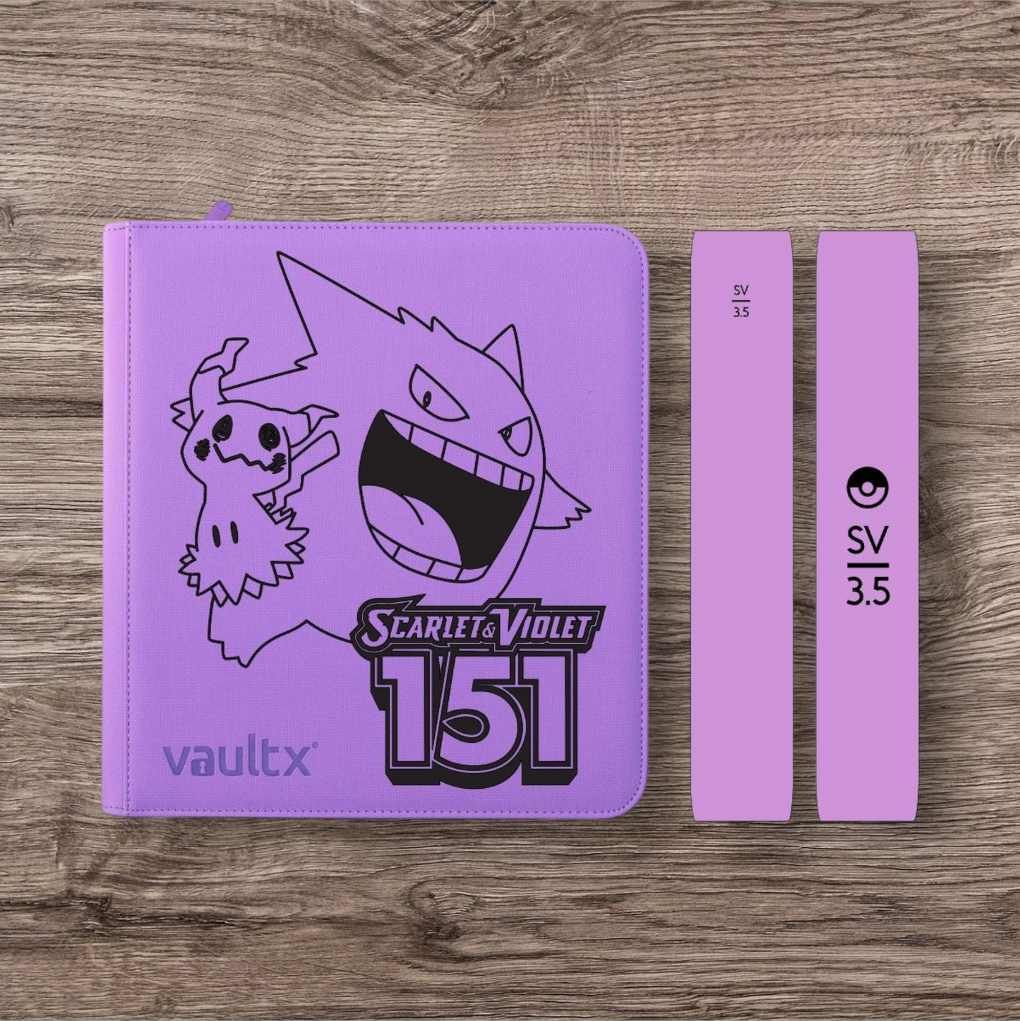 Custom Made Vault X 12 Pocket Purple Zip Binder / Folder for TCG collection – 151 Gengar