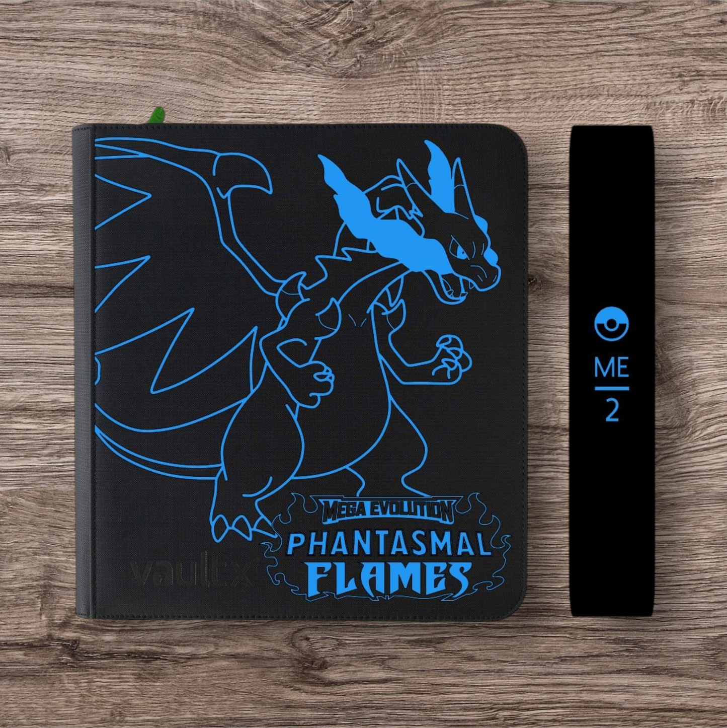 Custom Made Vault X 12 Pocket Black Zip Binder / Folder for TCG collection – Phantasmal Flames Charizard Edition