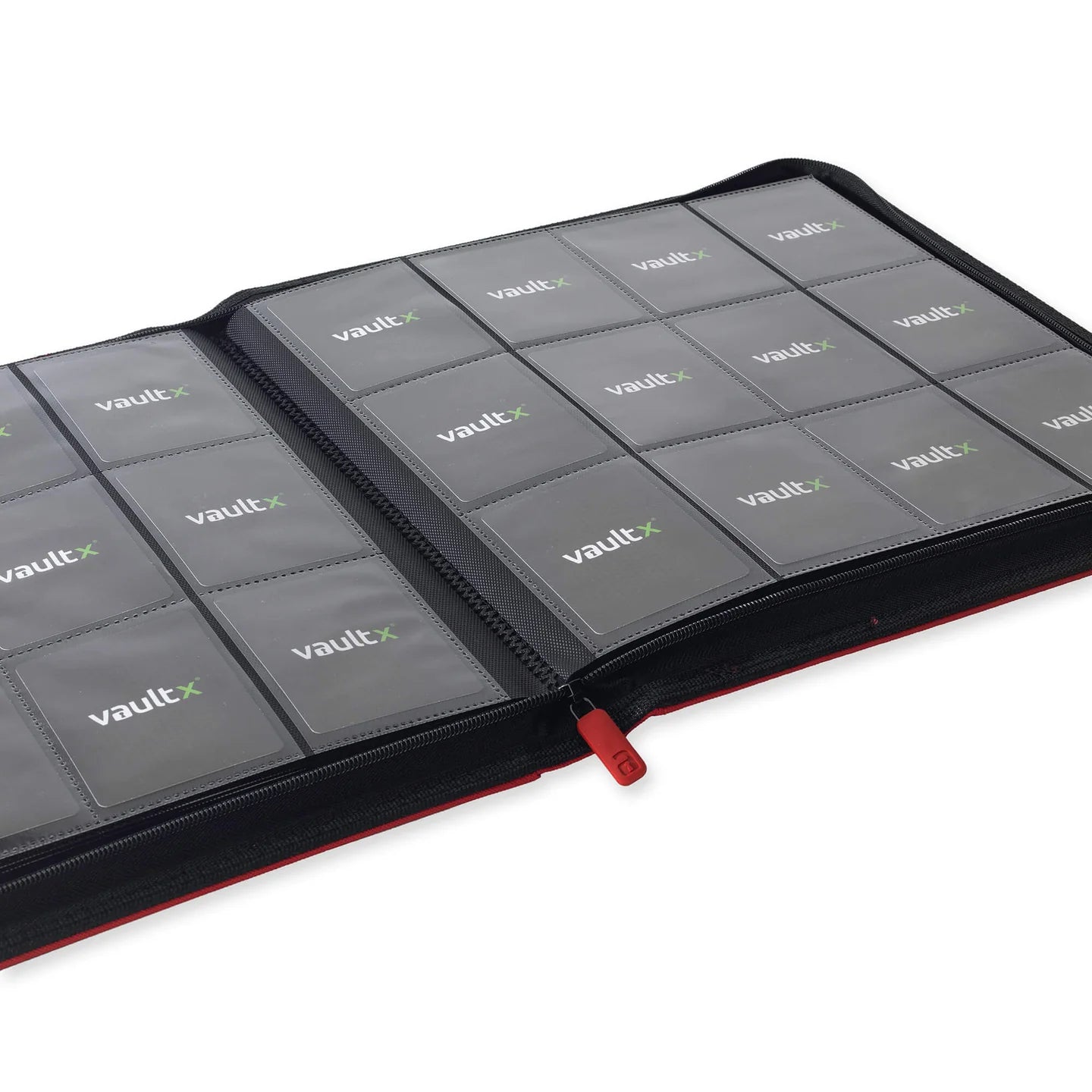 Custom Made Vault X 12 Pocket Red Zip Binder / Folder for TCG collection – Paradox Rift Groudon Edition