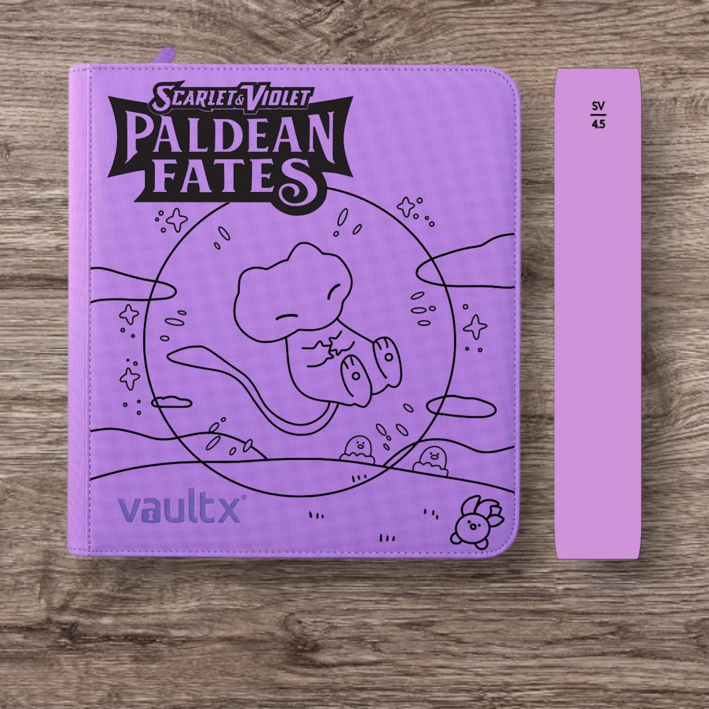 Custom Made Vault X 12 Pocket Purple Zip Binder / Folder for TCG collection – Paldean Fates Bubble Mew Edition