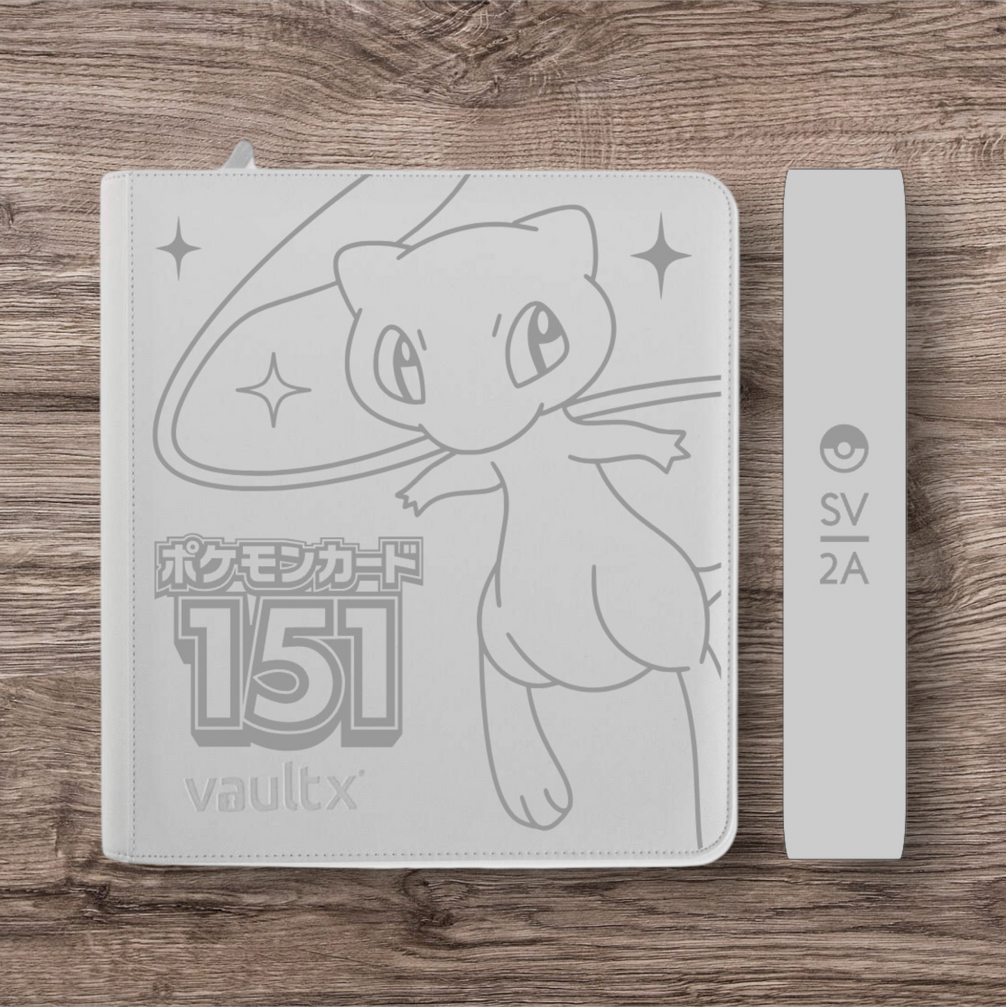 Custom Made Vault X 12 White & Holographic Edition Zip Binder / Folder for TCG collection – Japanese 151 Mew