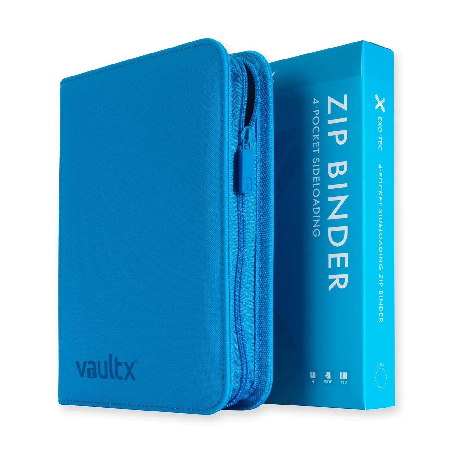Custom Made Vault X 4 Pocket Neon Blue Zip Binder / Folder for TCG collection – Riolu