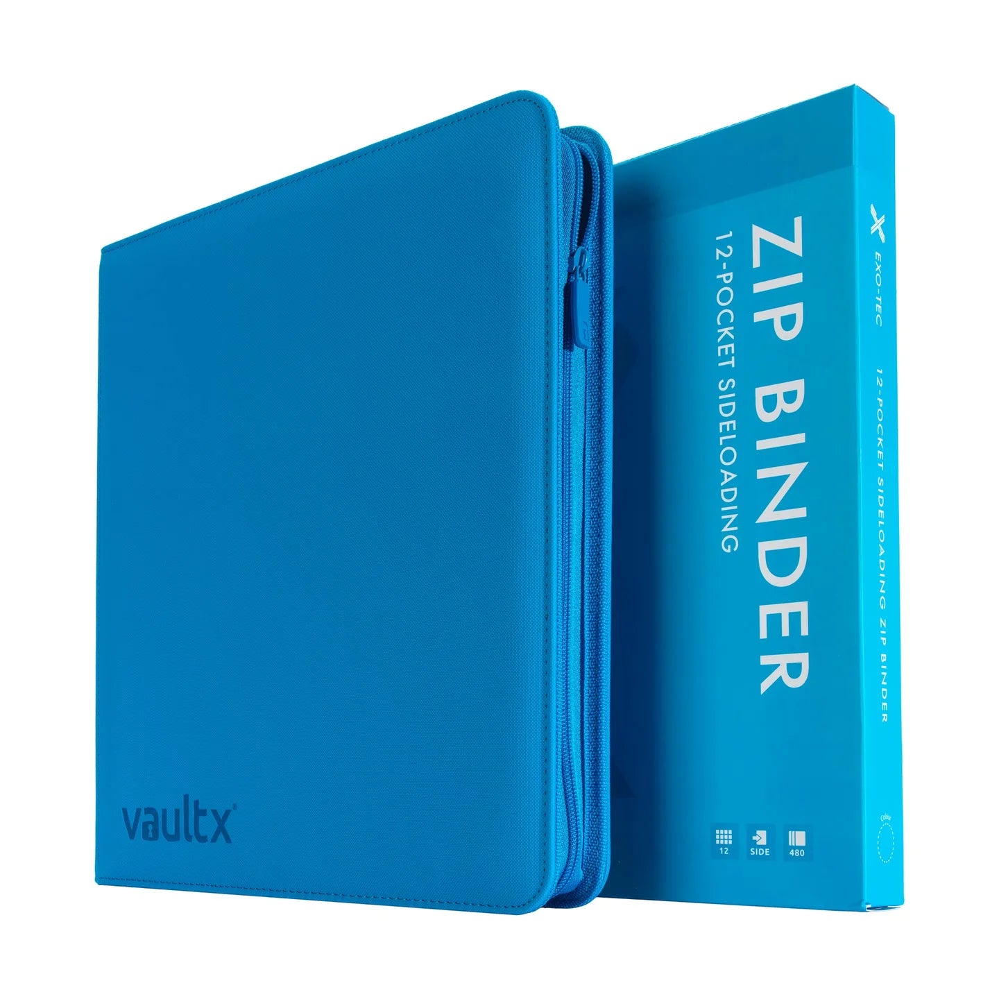 Custom Made Vault X 12 Pocket Neon Blue Zip Binder / Folder for TCG collection – Paldean Fates Bubble Mew Edition