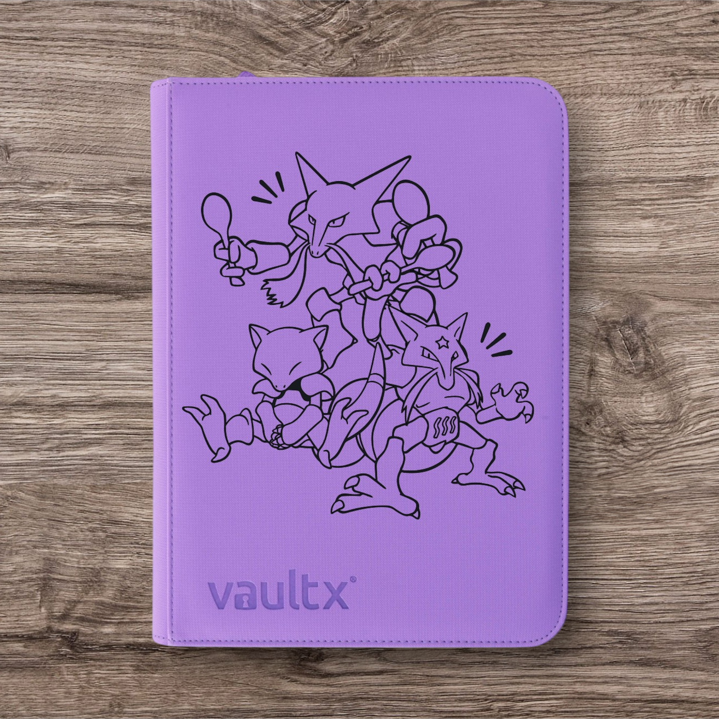 Custom Made Vault X 4 Pocket Purple Zip Binder / Folder for TCG collection – Abra Evolution Line