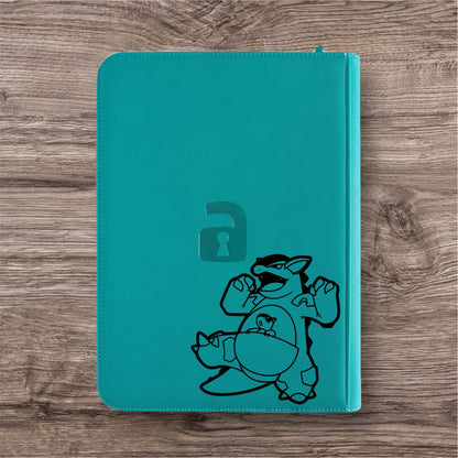 Custom Made Vault X 4 Pocket Ocean Blue Zip Binder / Folder for TCG collection – Snorlax & Kangaskhan