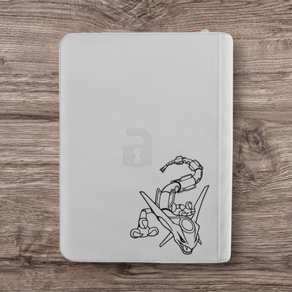 Custom Made Vault X 9 Pocket White Edition Zip Binder / Folder for TCG collection – Umbreon & Rayquaza
