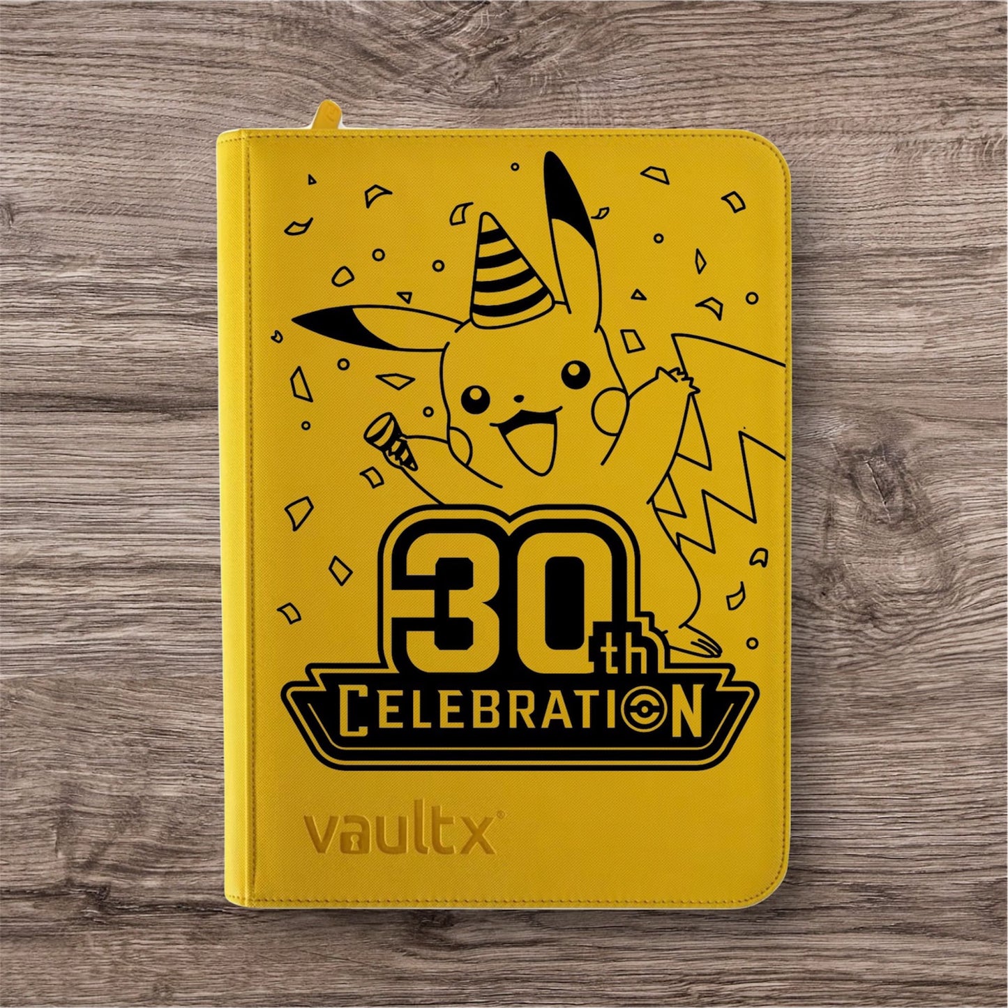 Custom Made Vault X 9 Pocket Yellow Zip Binder / Folder for TCG collection - 30th Celebration