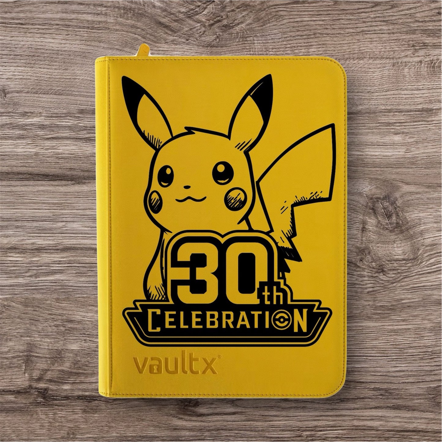 Custom Made Vault X 9 Pocket Yellow Zip Binder / Folder for TCG collection - 30th Celebration