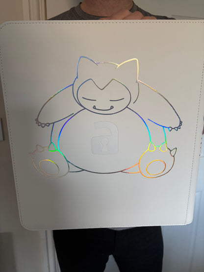 Custom Made Vault X 12 Pocket White & Holographic Edition Zip Binder / Folder for TCG collection – 151 Mew Edition