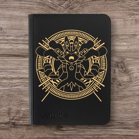 Custom Made Vault X 9 Pocket Black Zip Binder / Folder for TCG collection – Mega Lucario