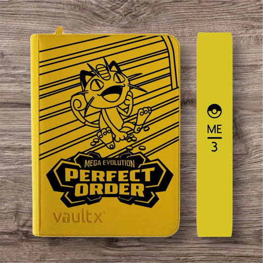 Custom Made Vault X 9 Pocket Yellow Zip Binder / Folder for TCG collection – Perfect Order Meowth