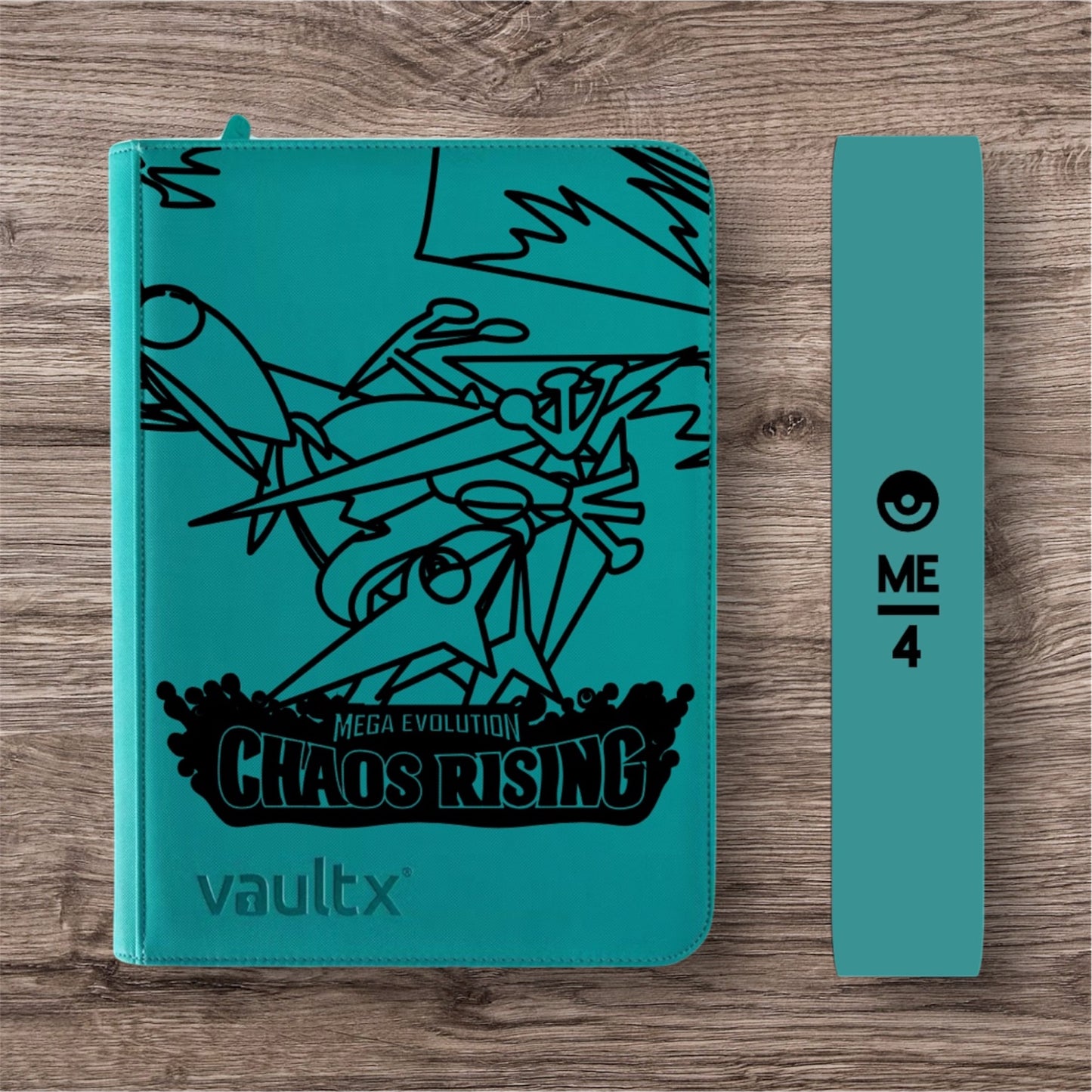 Custom Made Vault X 9 Pocket Teal Zip Binder / Folder for TCG collection – Chaos Rising