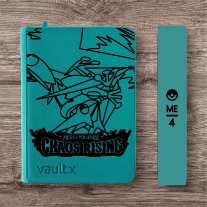 Custom Made Vault X 9 Pocket Teal Zip Binder / Folder for TCG collection – Chaos Rising
