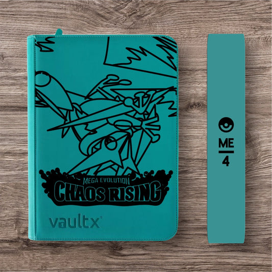 Custom Made Vault X 9 Pocket Teal Zip Binder / Folder for TCG collection – Chaos Rising
