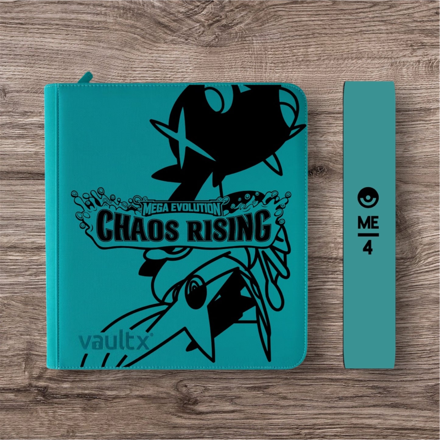 Custom Made Vault X 12 Pocket Teal Zip Binder / Folder for TCG collection – Chaos Rising