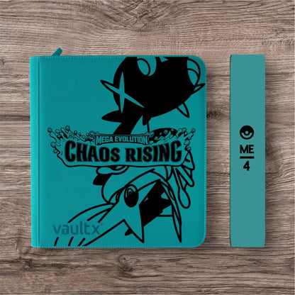 Custom Made Vault X 12 Pocket Teal Zip Binder / Folder for TCG collection – Chaos Rising