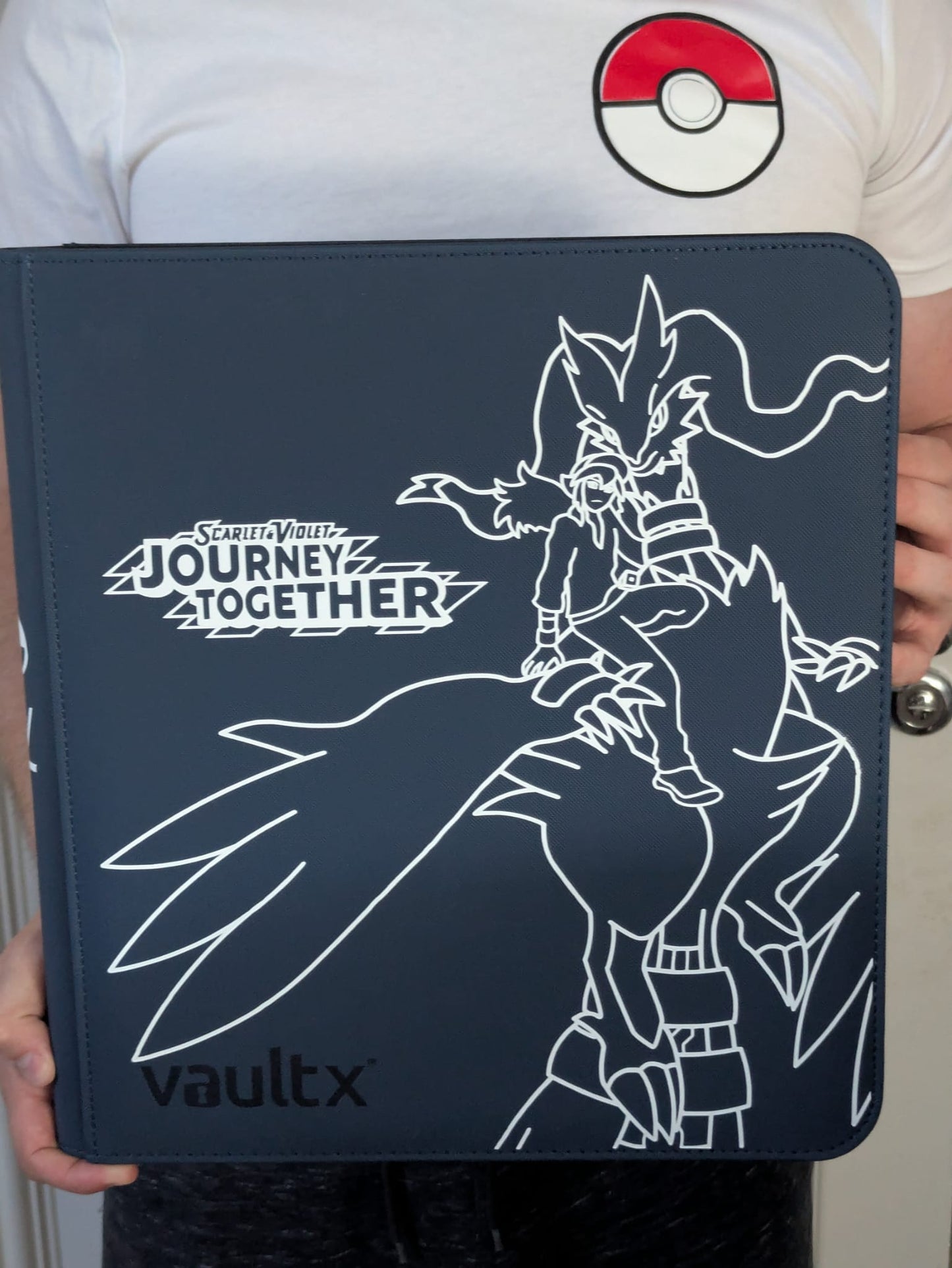 Custom Made Vault X 12 Pocket Blue Zip Binder / Folder for TCG collection – Journey Together N and Reshiram Edition