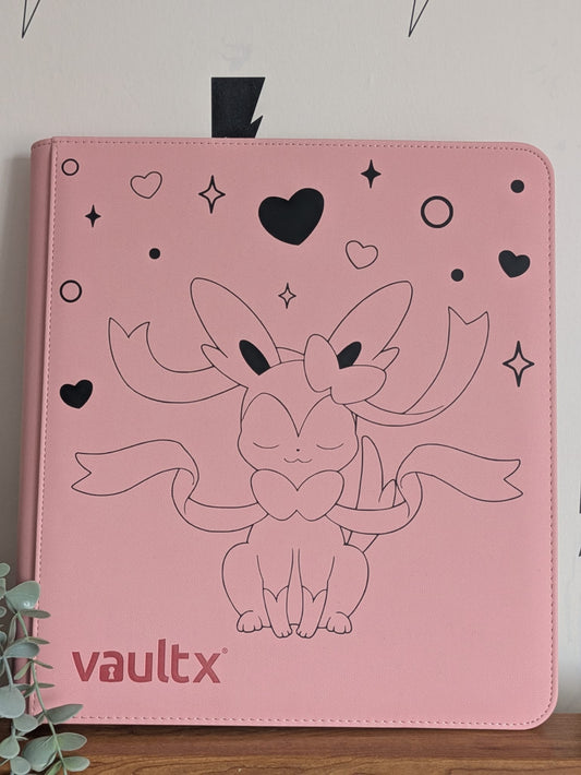Custom Made Vault X 12 Pocket Pink Zip Binder / Folder for TCG collection – Sylveon