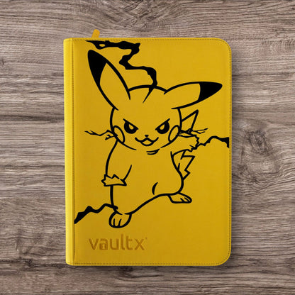 Custom Made Vault X 9 Pocket Yellow Binder / Folder for TCG collection – Pikachu