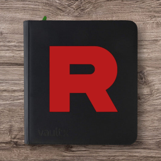 Custom Made Mintkeeper 9 Pocket Black Toploader Binder / Folder for TCG collection – Rocket and Nidoking