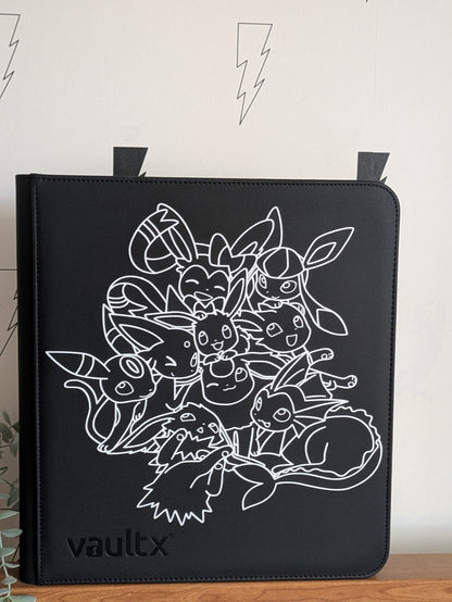Custom Made Vault X 12 Pocket Black Zip Binder / Folder for TCG collection – Eeveelutions