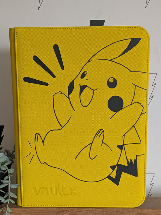 Custom Made Vault X 9 Pocket Yellow Binder / Folder for TCG collection – Pikachu