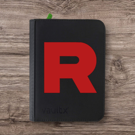 Custom Made Vault X 4 Pocket Black Binder / Folder for TCG collection – Team Rocket