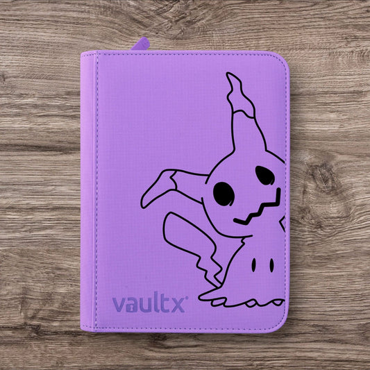 Custom Made Vault X 4 Pocket Purple Zip Binder / Folder for TCG collection – Mimikyu