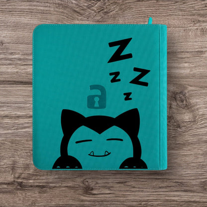 Custom Made Vault X 12 Pocket Oceon Blue Zip Binder / Folder for TCG collection – Snorlax